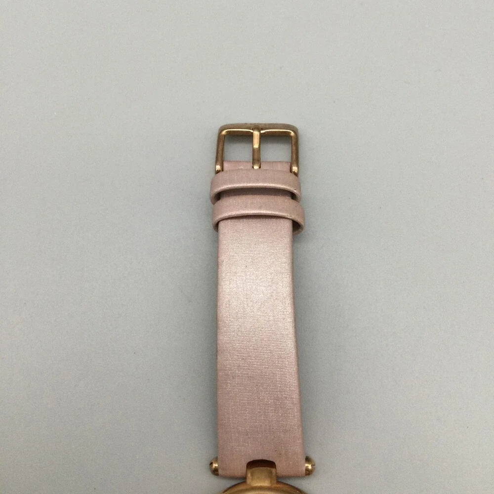 Burgi Womens Watch 35mm MOP Diamond Dial Rose Gold Tone Pink Leather New Battery